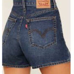 Levi's Size 24 High waisted mom shorts. Dark wash